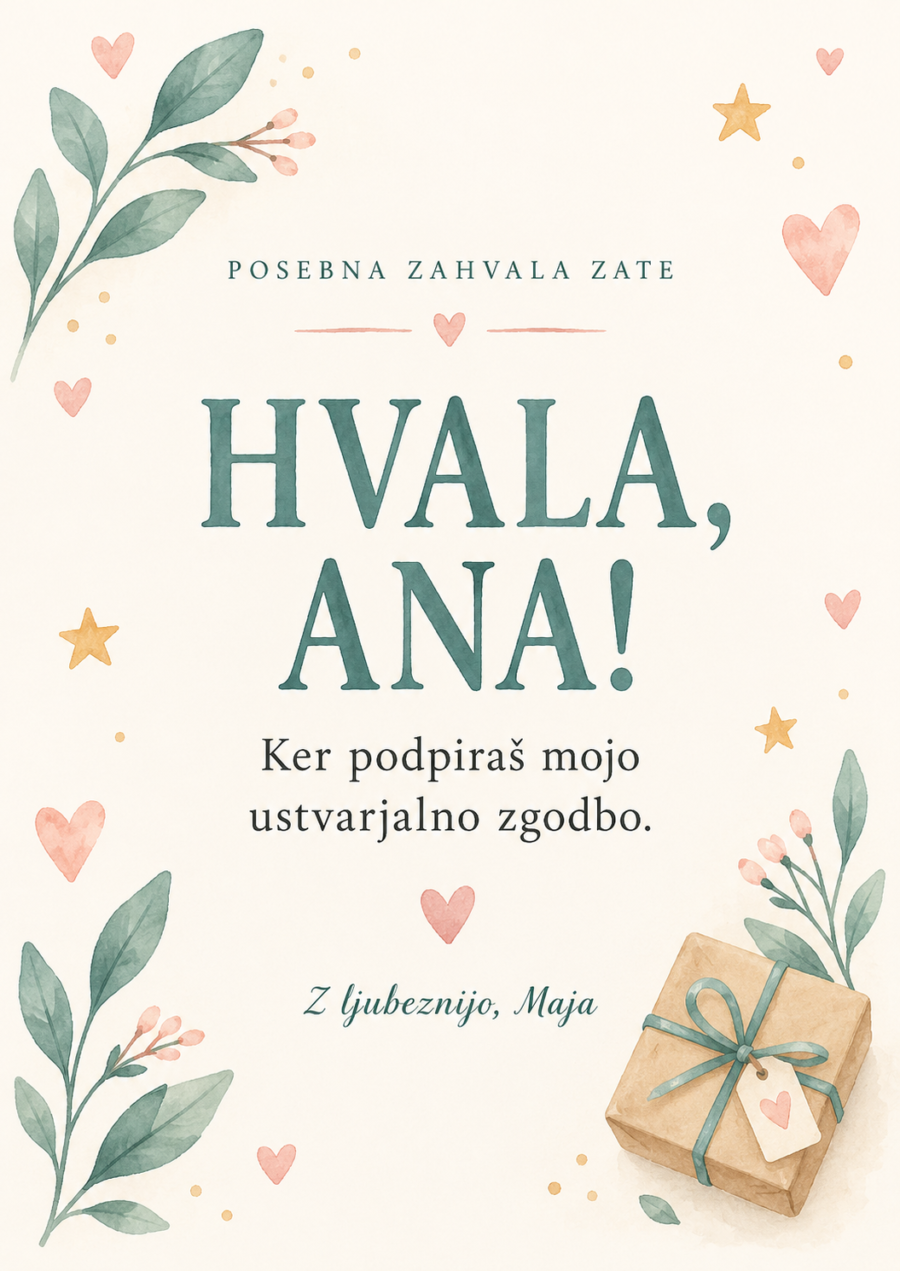 Personalizirana voščilnica z otrokovim imenom