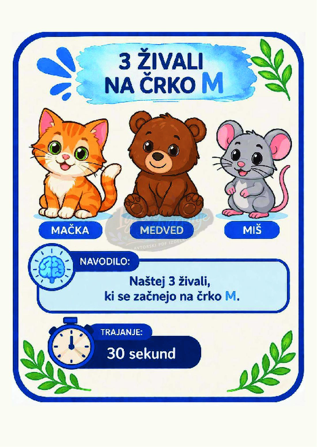 Didaktične kartice za aktivne možgane - slika 4